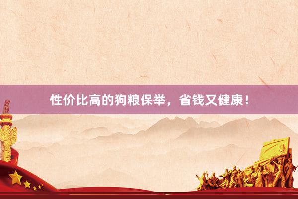 性价比高的狗粮保举，省钱又健康！